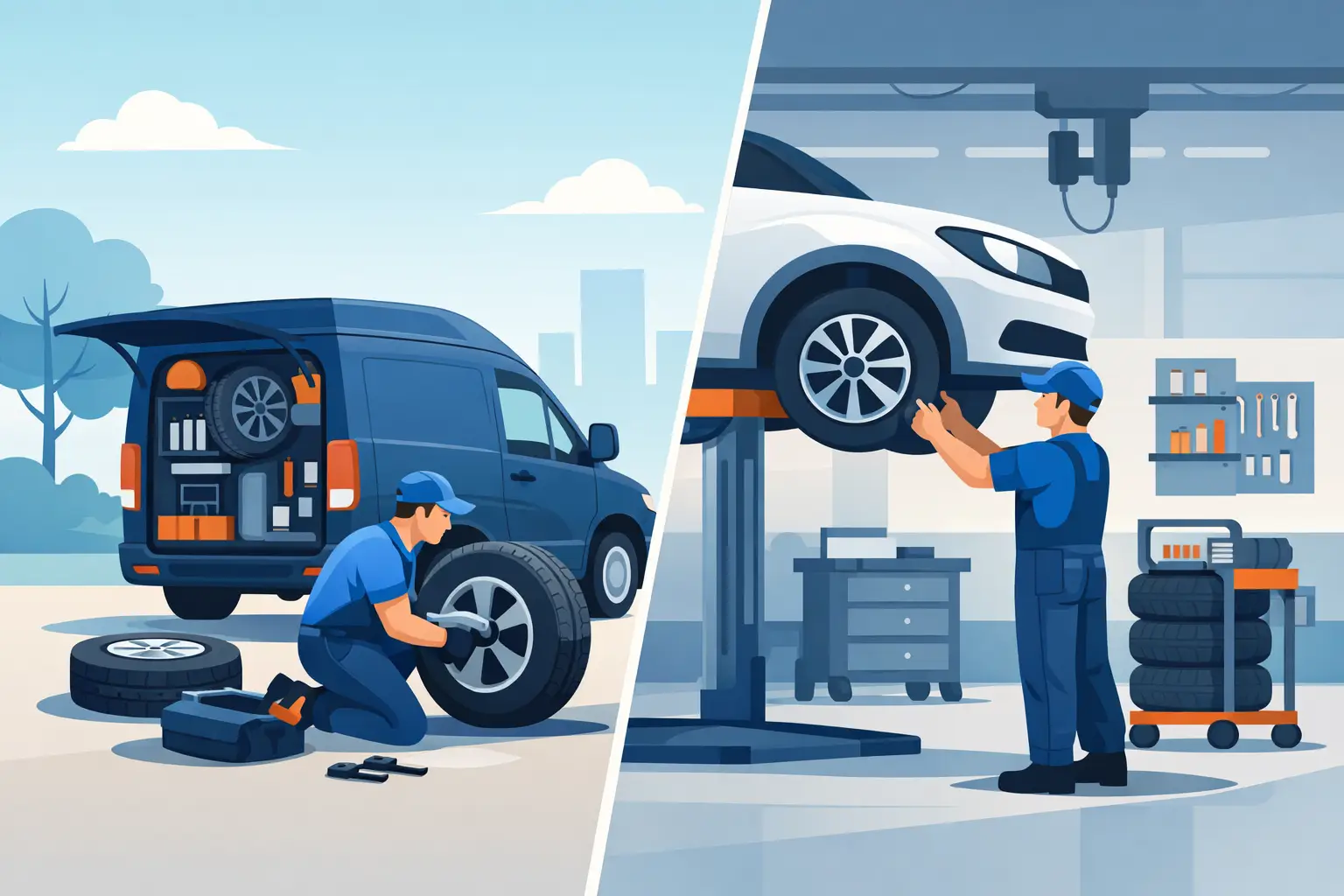 Mobile Tyre Fitting vs Garage: Which Wins?