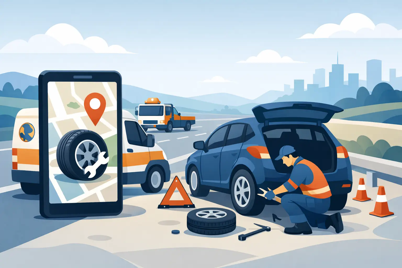 Roadside Tyre Booking When You Need Help Fast