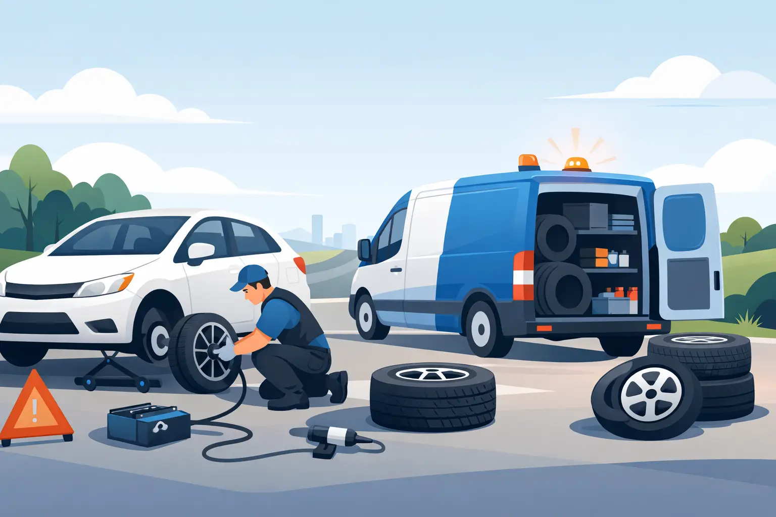 Roadside Tyre Fitting Service: What to Expect
