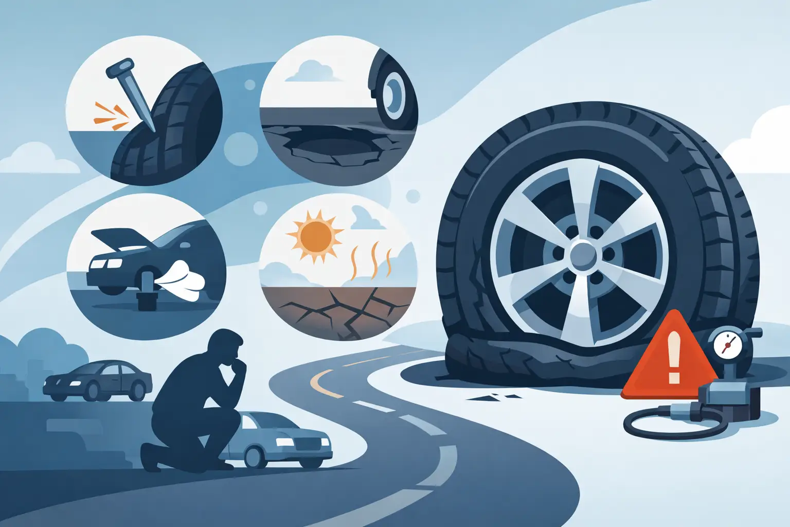 Top Causes of Sudden Tyre Deflation and What to Do