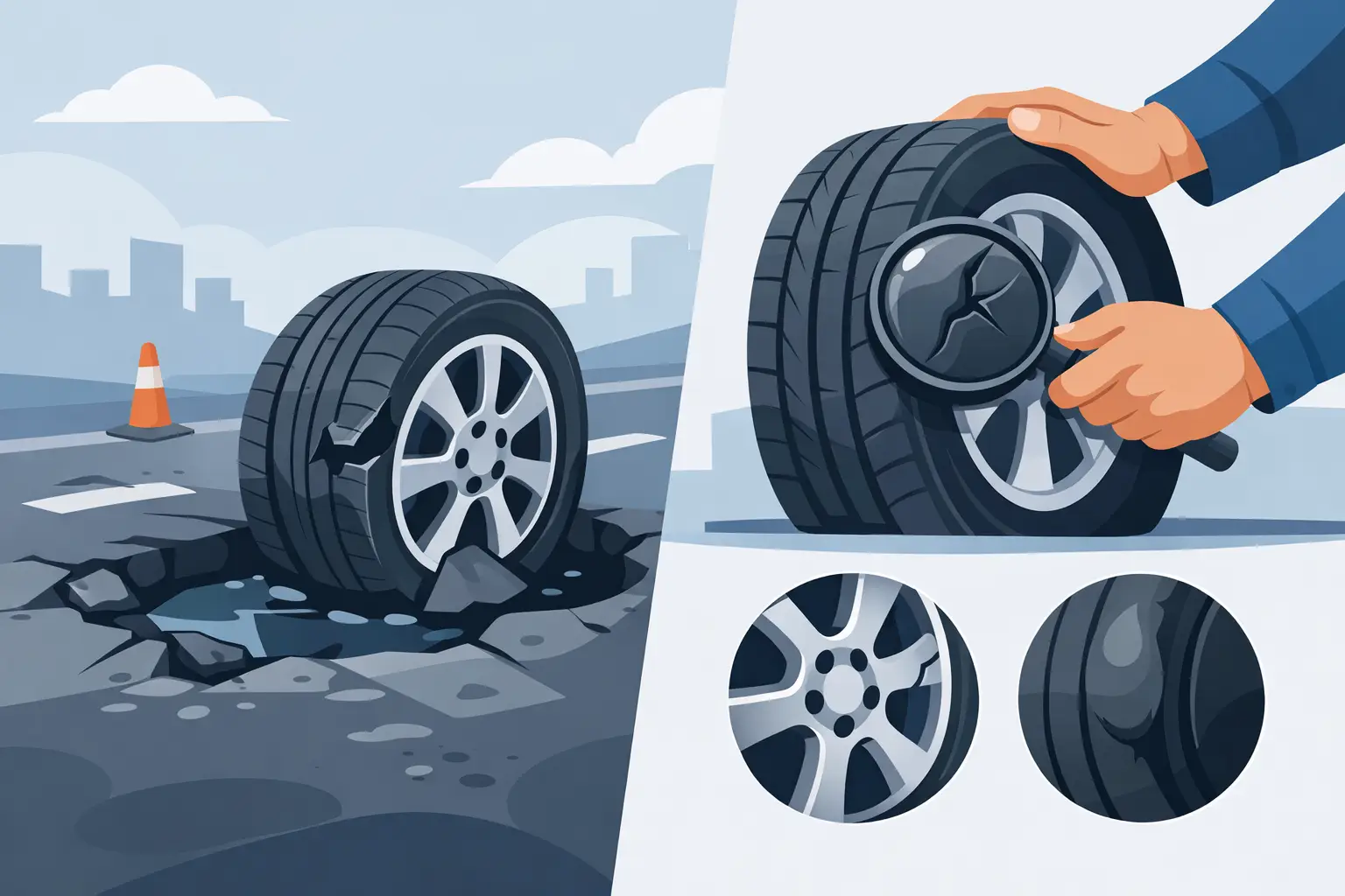 Tyre Damage From Potholes: What to Check