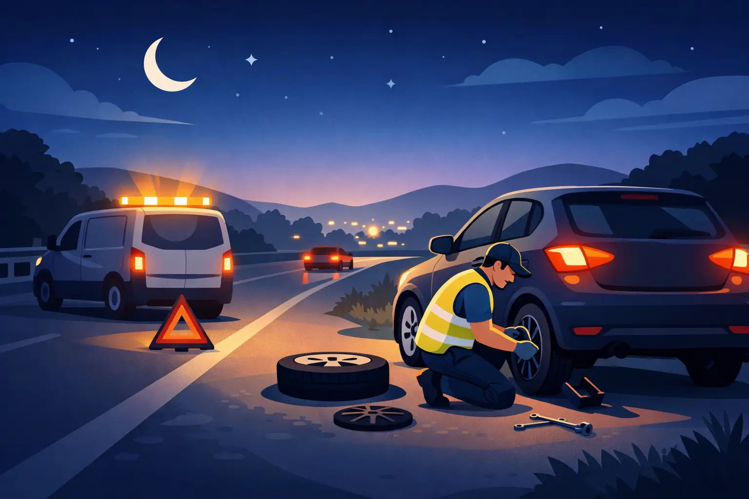 What to Do During Nighttime Tyre Callouts