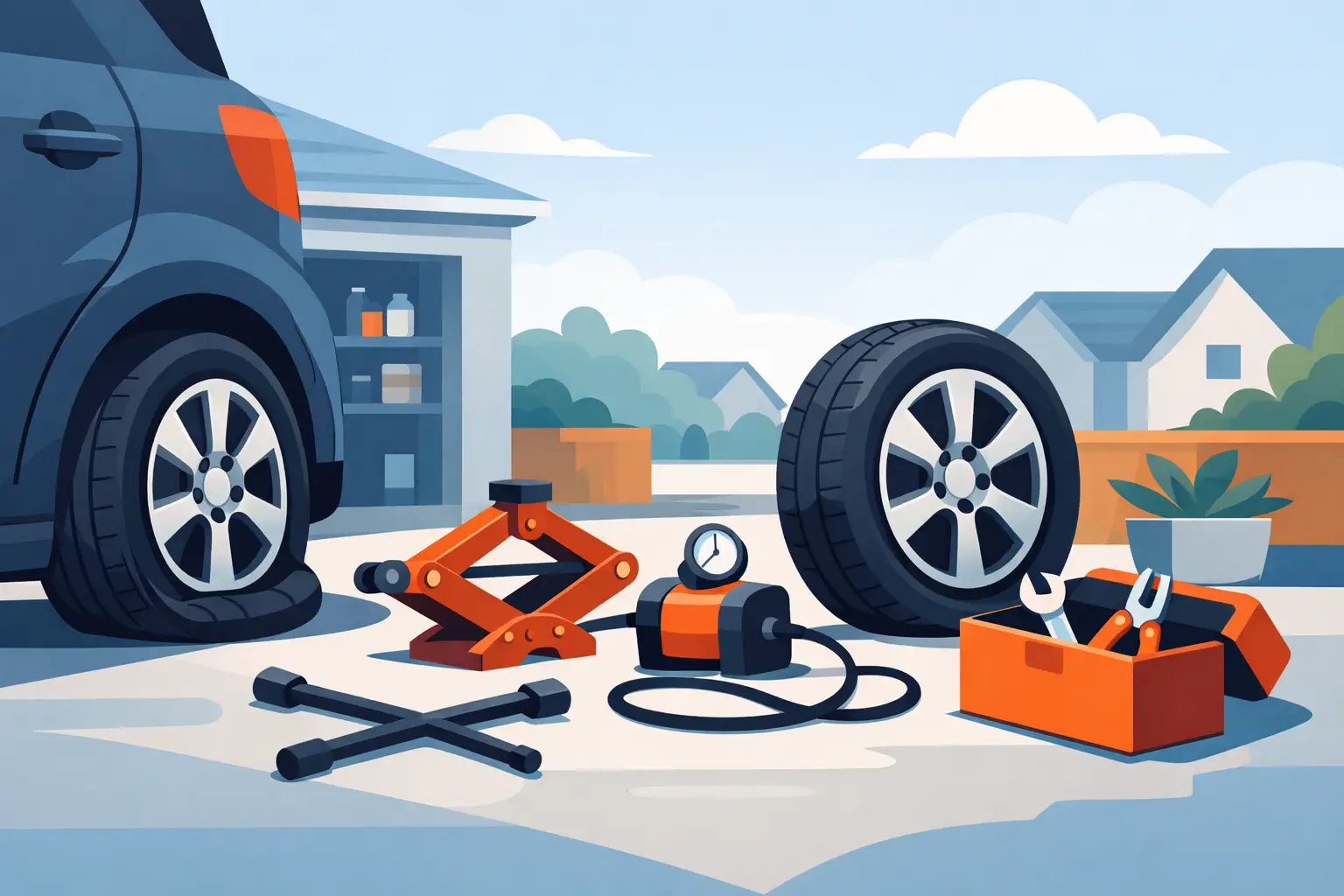 What to Do With a Flat Tyre at Home
