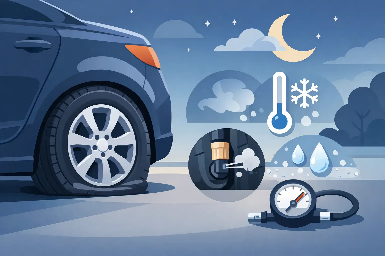 Why Tyres Lose Pressure Overnight and What to Do
